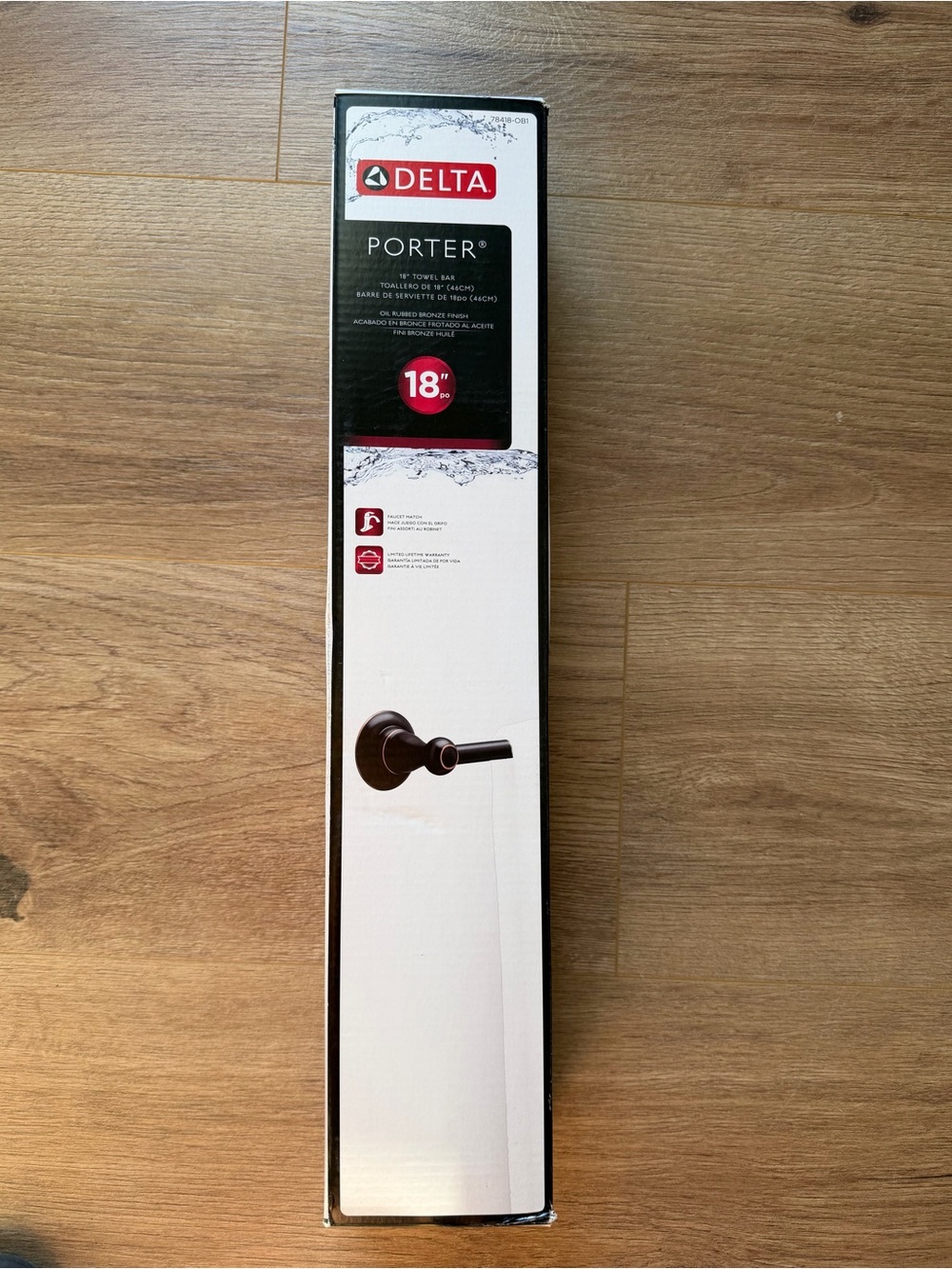 New Delta Porter 18 in. Towel Bar in Oil Rubbed Bronze